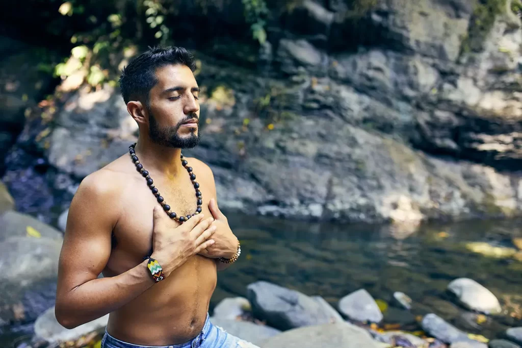 man meditating